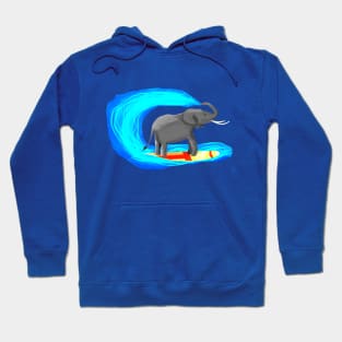 Surfing Elephant Hoodie